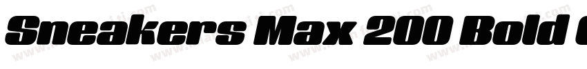 Sneakers Max 200 Bold Oblique字体转换